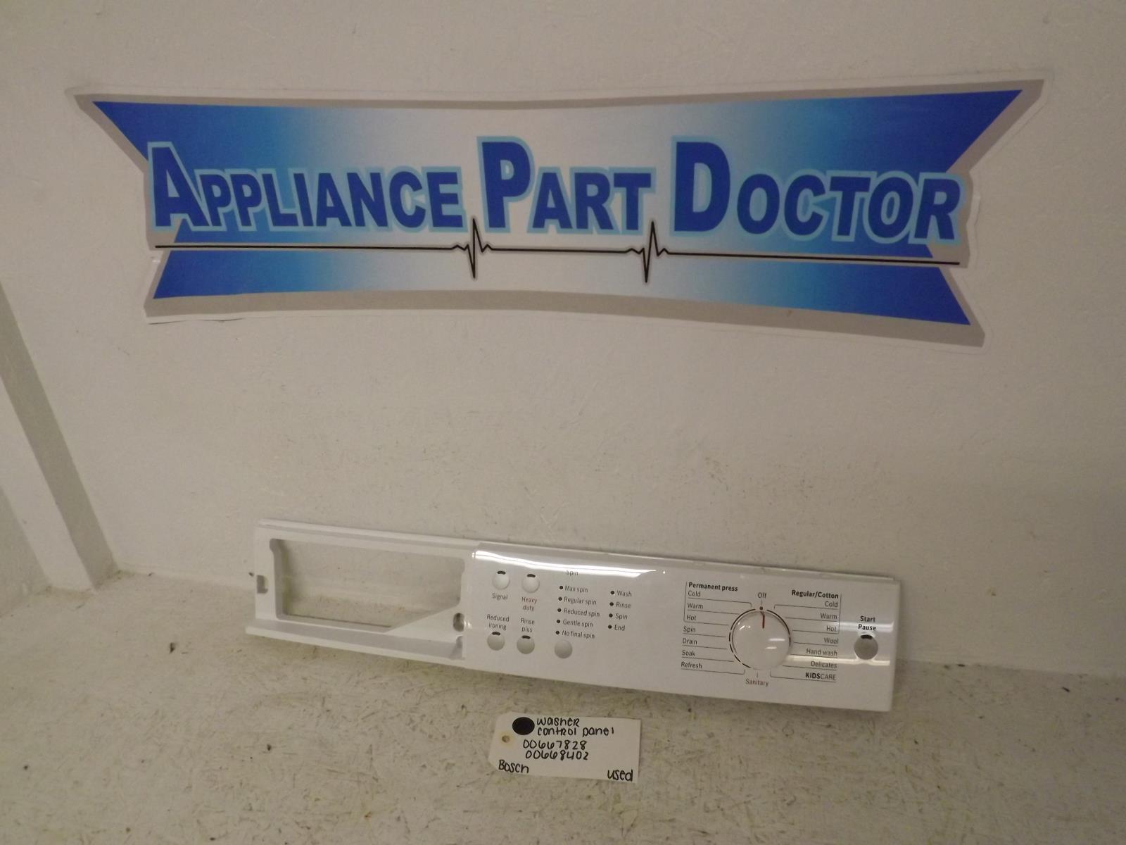 Bosch Washer 00667828 00668402 Control Panel Used Bosch Washer 00667828 00668402 Control Panel Used